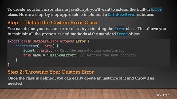 Creating a Custom Error Type in JavaScript: The DatabaseError Example