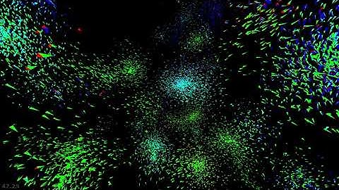 Boids 3D   Python + Pyglet   50 000