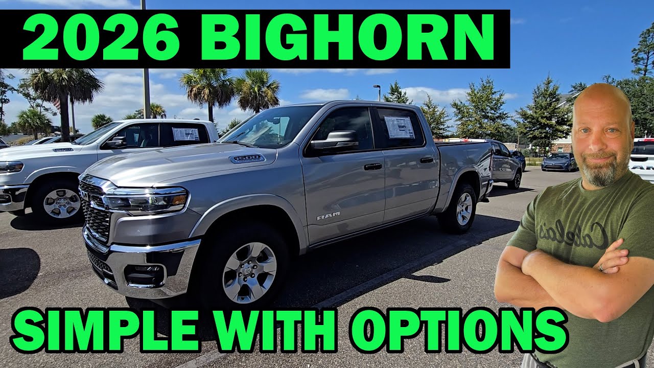 Обзор Ram 1500 Bighorn 2026 года изнутри и снаружи