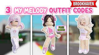 CUTE MY MELODY OUTFIT ID CODES FOR BROOKHAVEN 🏡RP ROBLOX 💗✨ 