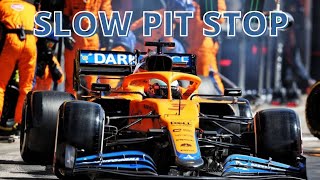 DANIEL RICCIARDO SLOW PIT STOP LAP 23| RUSSIAN GP