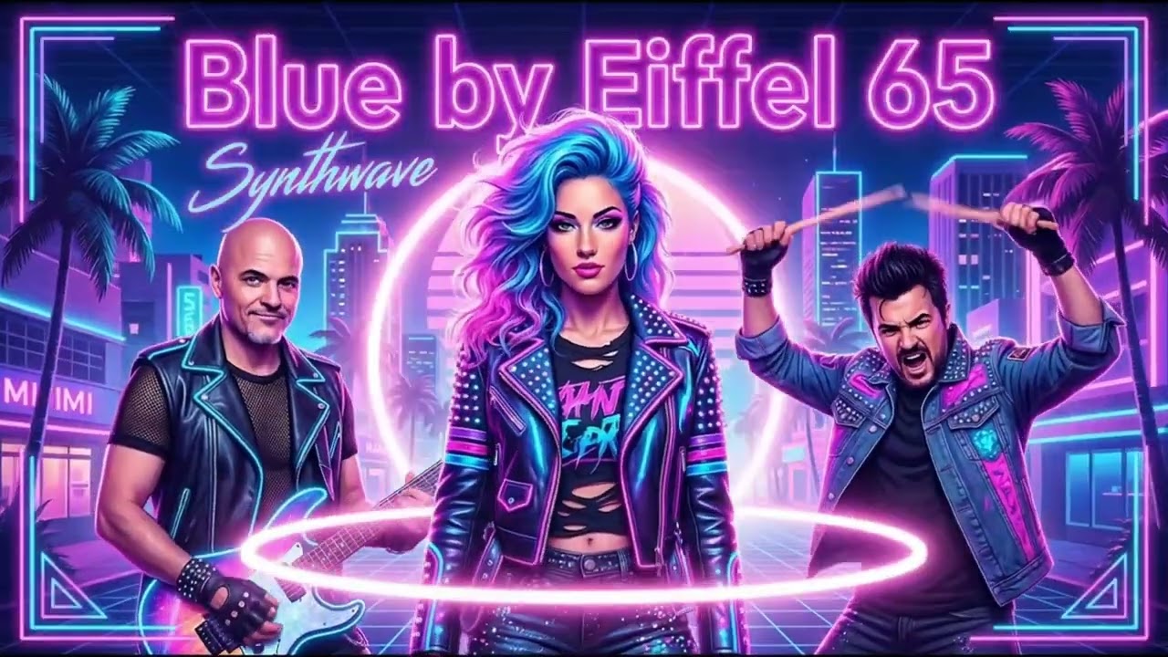 Blue (Eiffel 65 Cover) by Luna | Energetic Synthwave Rock AI Version 🔥