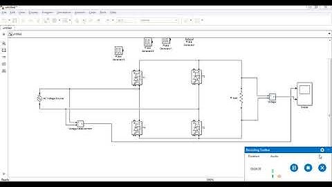 Single phase full converter MATLAB simulation