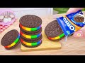 Mini rainbow oreo cake  how to make tasty miniature oreo chocolate cake  mini cakes compilation