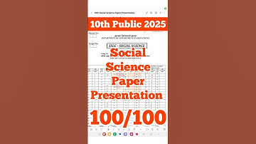 10th Social Science Public Exam paper presentation 2025 l #examanswersheet #paperpresentationtips