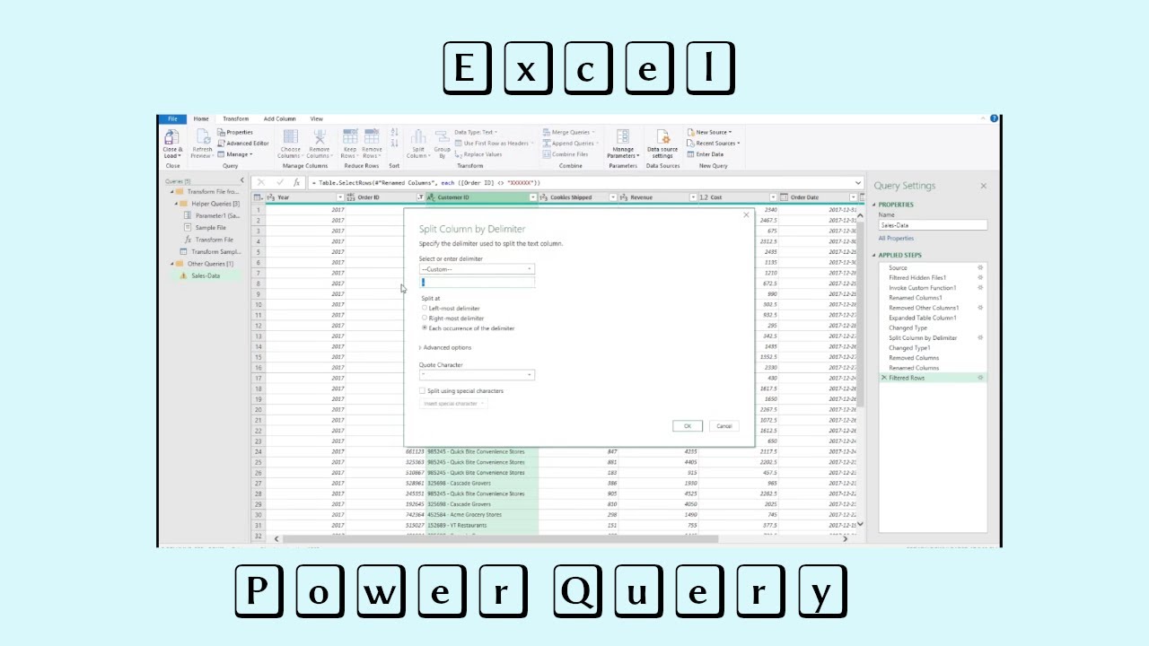 Excel Power Query Combine And Transform YouTube