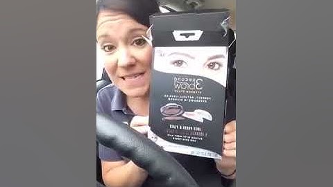 Product testing the 3 Second Eyebrow stamp