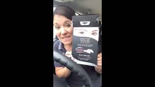 Product testing the 3 Second Eyebrow stamp