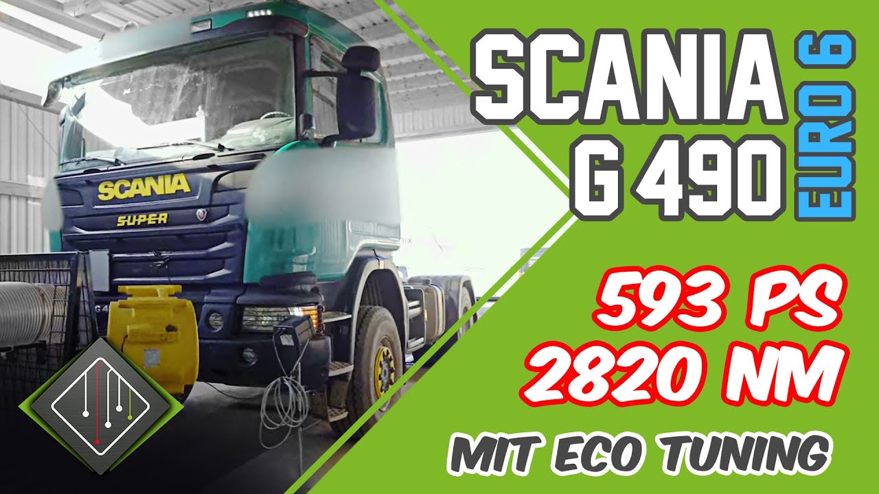 Scania G490 Euro 6 | ECO-Softwareoptimierung | MAHA LKW Prüfstand | mcchip-dkr