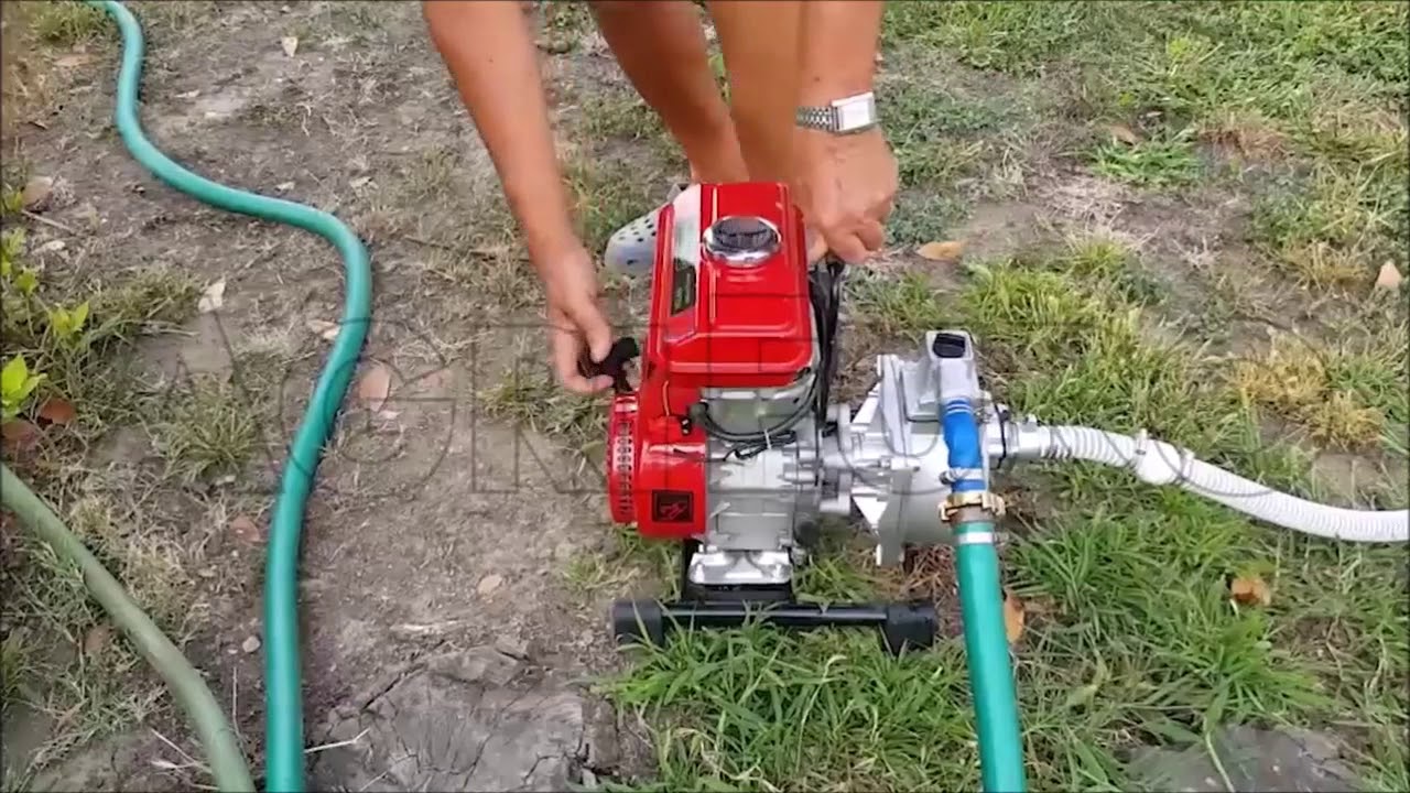 Verwendung Der Benzin Gartenpumpe Geotech Wp250 Youtube
