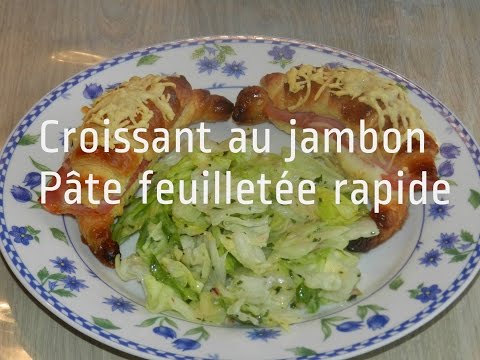 pâte-feuilletée-rapide:-mini-croissants-jambon-sauce-béchamel