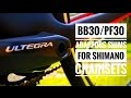 BB30/PF30 Shimano Ultegra chainset install with Wheels Manufacturing Shims. [4K]