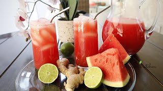 Watermelon Ginger and Lime juice