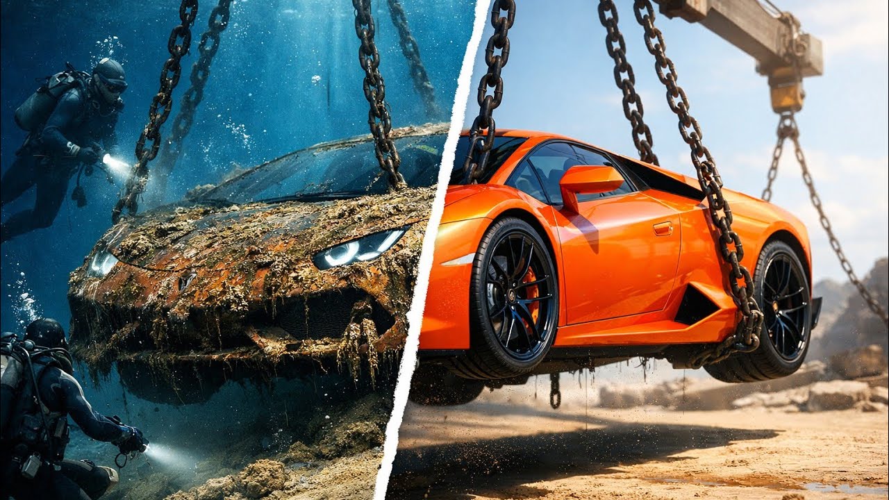 Divers Found a Lamborghini Underwater… The Restoration Will Shock You