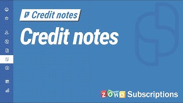 Credit Notes | Zoho Subscriptions