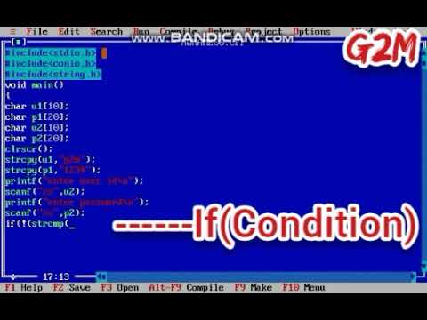 If else program with userid and password in c programming||login program in c......