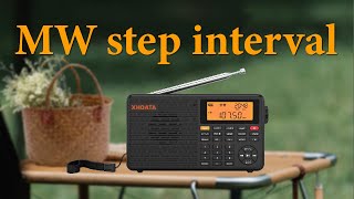XHDATA D-109WB How to Set MW Step Interval？