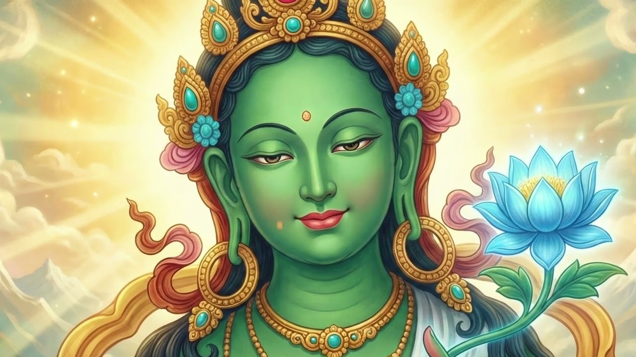 Green Tara Mantra | Om Tare Tuttare Svava | ॐ तारे तुत्तारे तुरे सोहा | Calm Healing Meditation