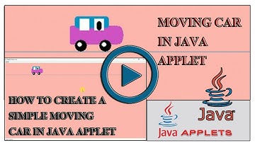 How to create a simple moving car in java applet