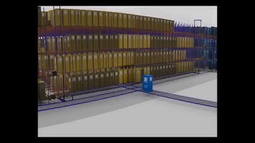 iCube automatic pallet system animation WICS