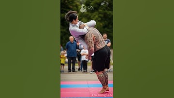 Giant Fighter vs Kung Fu Master: The Ultimate David vs Goliath Showdown | Fox Kung Fu AI