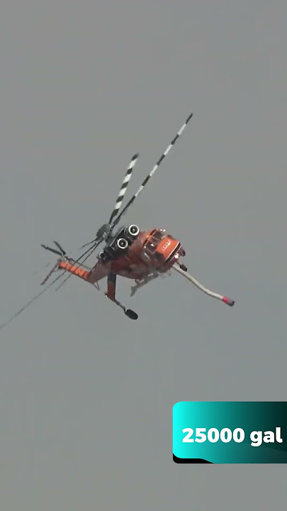 This helicopter drops 95,000 litres of water per hour