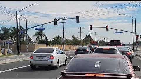 Rialto Fire Department responding Code 3 to triggered fire alarm