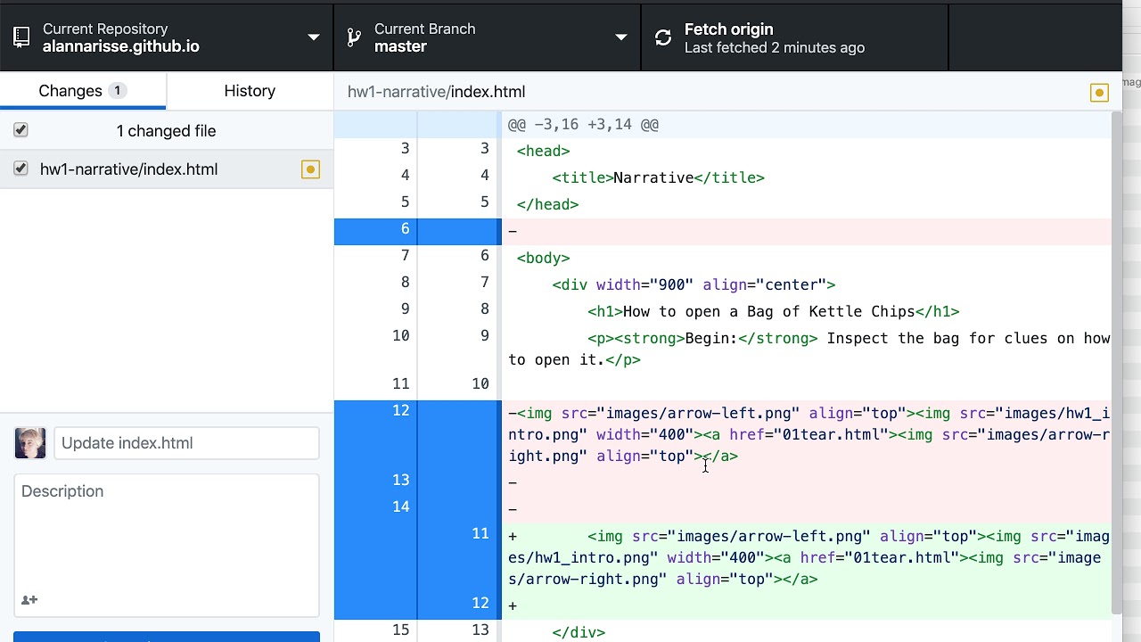 Checking in homework assignments through Github Desktop using Sublime ...
