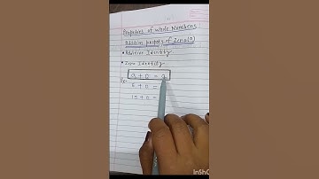 The Addition property of zero/additive identity/zero identity/class-6/CBSE NCERT maths#shorts