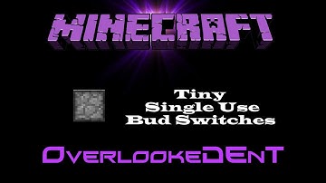 Tiny Single Use Bud Switches - Minecraft Xbox 360/PS3 - [Tutorial]