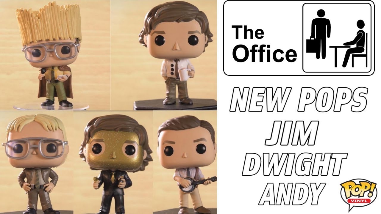 New The Office Funko Pop Exclusives | Hay King Dwight | Golden Face Jim |  Andy Bernard - YouTube