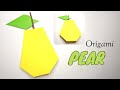 Paper fruit  origami pear  easy paper crafts