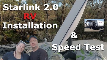 SpaceX Starlink 2.0 Internet Installation and Speed Test in an RV