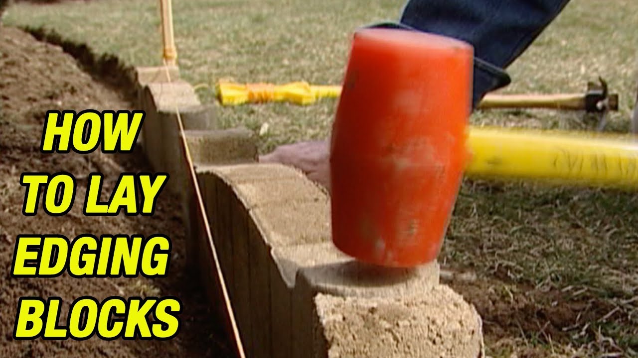 how to install landscape edging stone