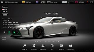 [Gran Turismo 7] Lexus LC500'17 (LS7-BRZ) swap 700pp tune
