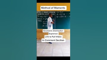 Method of Moments: Geometric Distribution #methodofmoments  @content-academy ​