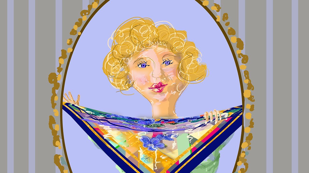 Artist Creates Silk Scarf in Photoshop [Unintentional ASMR]