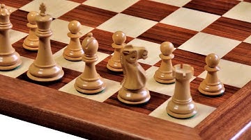 1925 Chess Pieces Mahogany Framed Chessboard and Box Chess Set