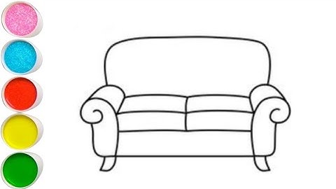 How to draw a Sofa drawing easy step by step | Sofa drawing and coloring tutorials‎@Izamnaart1