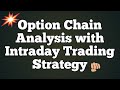 #1 How to do option chain analysis ? with intraday trading strategies