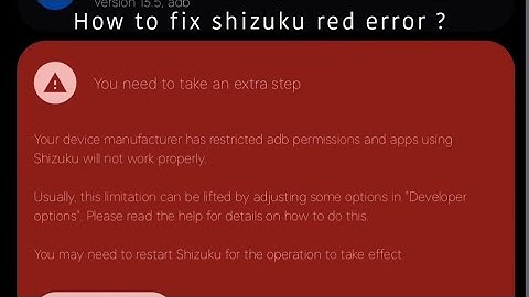shizuku the permission of adb is limited fix all Android 11 12 13 14.  #youtube #youtubeindia
