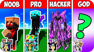 Minecraft NOOB vs PRO vs HACKER vs GOD : FAMILY MUTANT ENDERMAN EVOLUTION / Minecraft Animation