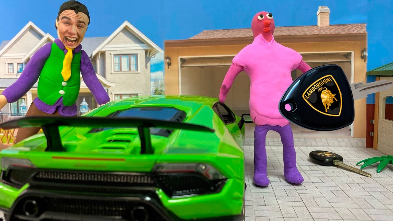 Purple fat Man has stolen the key from Mr Joe 's Lamborghini Huracan ...
