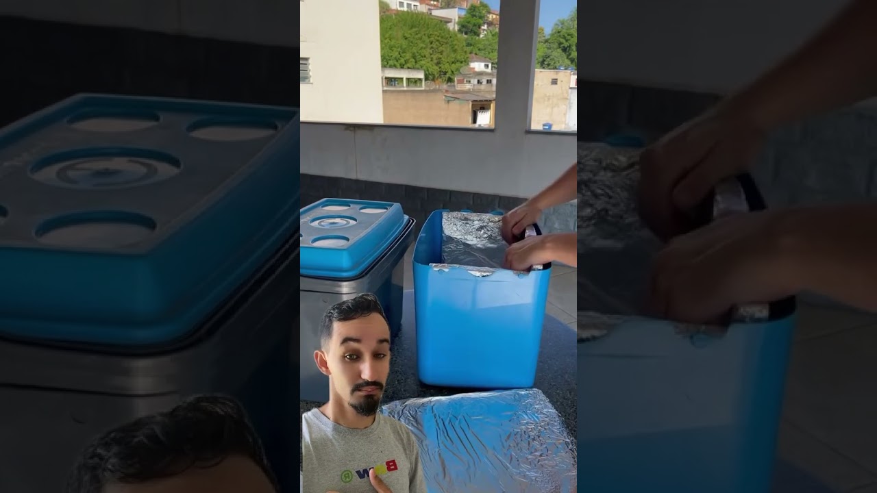 Revestindo a caixa térmica para conservar mais o seu sacolé