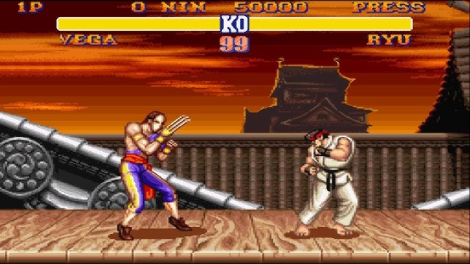 Ken vs Vega - Street Fighter II - SNES 