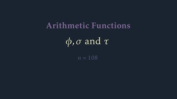 Arithmetic Function phi, sigma, tau