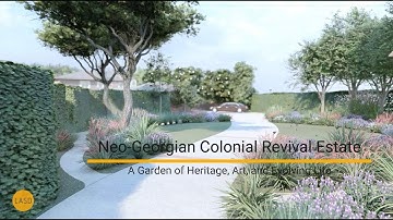Neo-Georgian Colonial Revival Garden | Luxury Landscape Architecture in La Jolla • LASD Studio