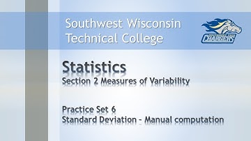 College Math - Statistics Chapter Practice Set 6, “Measures of Variability – Standard Deviation”.