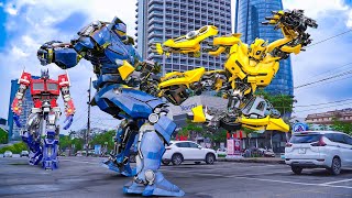 Optimus Prime vs Jaeger Gipsy Future Tech Battle VFX Action - 4K Ultra HD screenshot 3