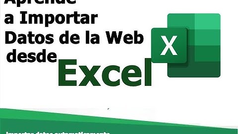 Excel | Importar datos de sitio web (importar y actualizar) facil y rapido!